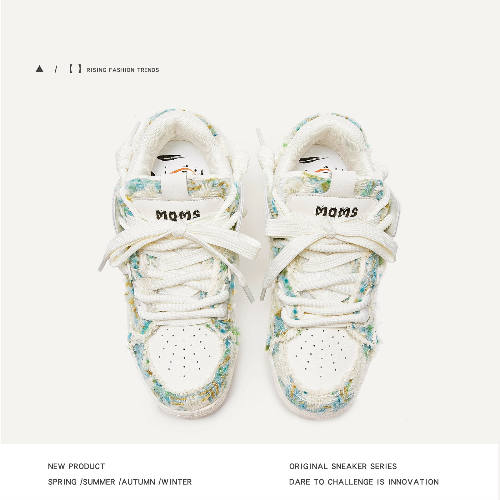 Destruction aesthetics series designer style small Chanel style bread shoes sneakers men's shoes unisex fashion shoes