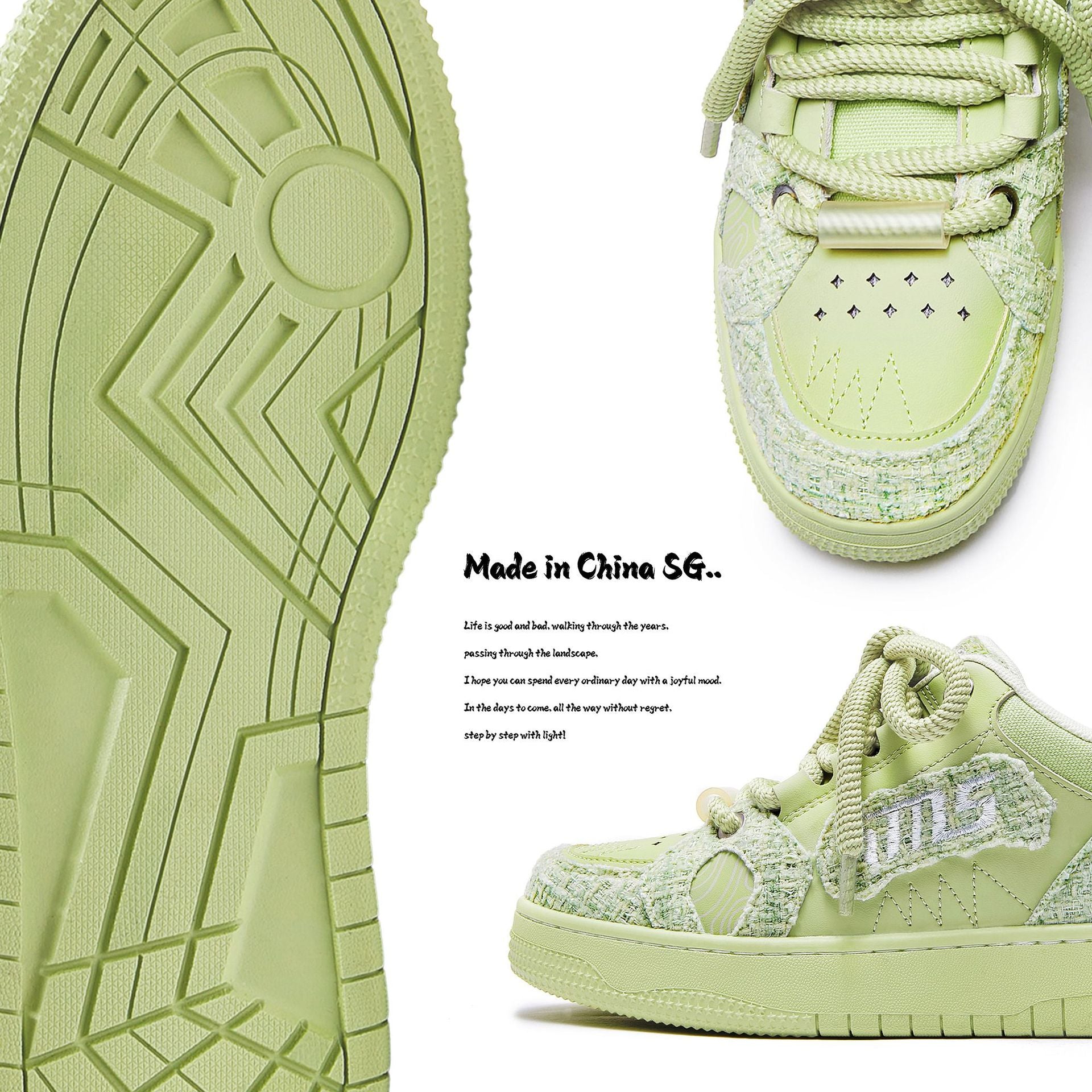 Chinese style design trendy shoes for men and women couples casual sneakers bread shoes men's shoes