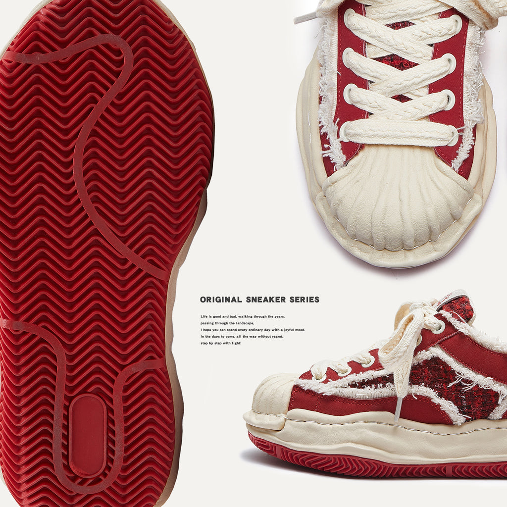 Zodiac Dragon New Year Edition Street Bread Shoes Thick-soled Height-enhancing Dissolving Shoes Red Sneakers Unisex Couple Fashion Shoes