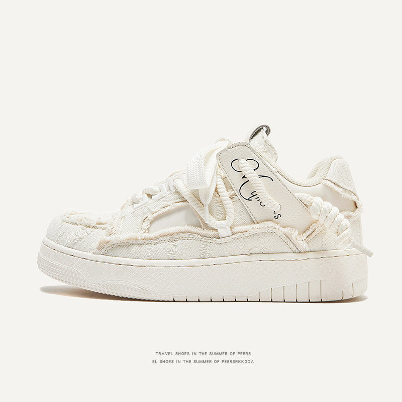 Destruction aesthetics series designer style small Chanel style bread shoes sneakers men's shoes unisex fashion shoes