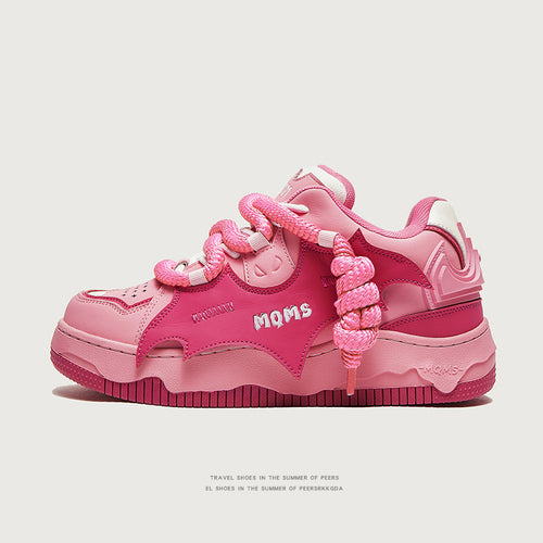 Bat shoes thick-soled street height-increasing sneakers retro bread shoes unisex couple shoes trendy shoes